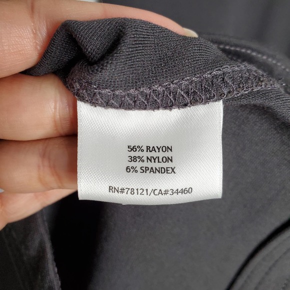 EILEEN FISHER Dark Charcoal Grey Stretch Straight Leg Pants Sz Small S - Picture 5 of 8